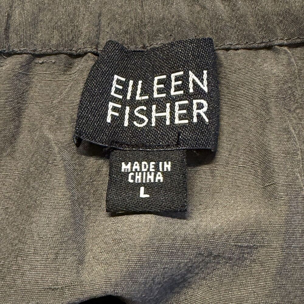 Eileen Fisher Womens Raw Silk Straight Midi Skirt Size L Minimalist Quiet Luxury - Picture 4 of 5